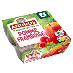 Andros Compote Pomme Framboise 4x100g