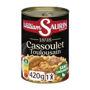 William Saurin Cassoulet Toulousain à la graisse d'oie 420g