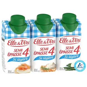 Elle & Vire Crème Semi Epaisse 4% 3x20cl
