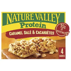 Nature Valley Barre De Céréales Protein Caramel Salé & Cacahuètes 4x40g