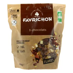 [Par Naturalia] Favrichon Flakes 3 Chocolats Sans Gluten Bio 450g