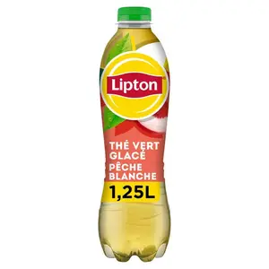 Lipton Ice Tea Thé Glacé Saveur Pêche Blanche 1,25L