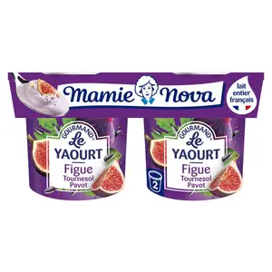 Mamie Nova Yaourt figue Tournesol pavot 2x150g