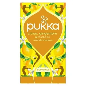 Pukka Infusion Citron, gingembre & touche de miel de manuka - 80g