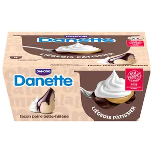 Danette Liégeois Pâtissier Façon Poire Belle Hélène 4x90g