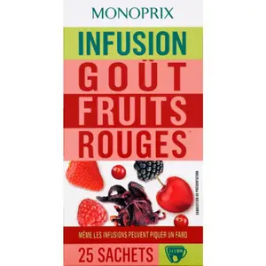 Monoprix Infusion Fruits Rouges 25 Sachets 37,5g