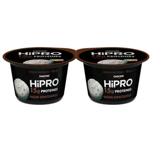 HiPRO Yaourt stracciatella protéiné 0% de Mg 2x160g