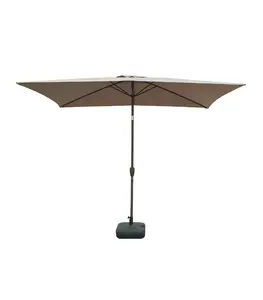 Parasol De Jardin 3X2 M Taupe En Aluminium Marron
