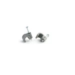 100 Attaches electrique 7mm gris