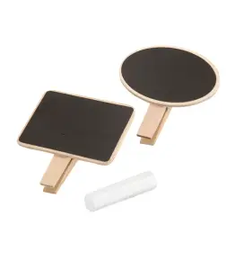 Mini Tableau Noir 7X5 Cm Support Pince + Craie