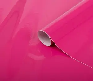 Adhesif fushia brillant au metre lineaire / largeur 45cm