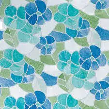 Film plastique auto adhésif pour vitrage origine ue 45 cm x 2 m motif transparent lisboa blau