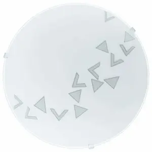 Plafonnier E27 60W Verre Blanc Diamètre 250Mm Mars