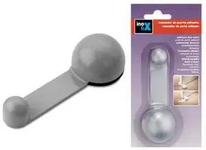 Butee Arret De Porte Tournant Adhesive Gris