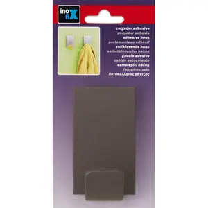 Porte Manteau Rectangulaire Adhesif Marron Satin