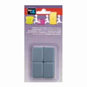 Lot 4 Patins Glisseur Pour Meubles 35X25Mm Gris