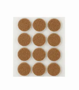 Lot 8 Feutres Synthetiques Adhesifs 22 Mm Marron
