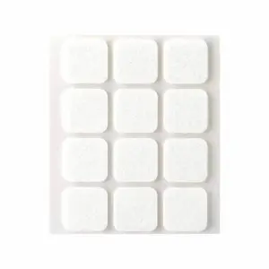 Lot De 5 Feutres Synthetiques Adhesifs 22X22Mm Blanc