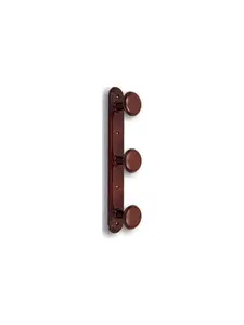 Porte-Manteau En Acier 3 Supports Marron