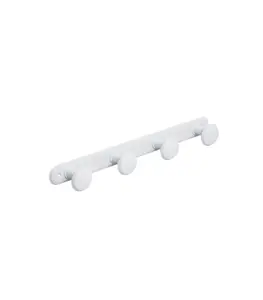 Porte-Manteau Acier 4 Supports Blanche