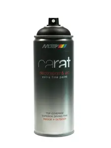 Peinture aérosol carat noir signal brillante 400ml MOTIP