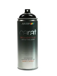 Peinture aérosol carat noir foncé brillante 400ml MOTIP