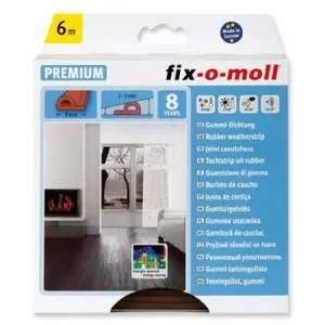 Fixo moll profil coupe-froid adhesive marron 6m5.5x9mm