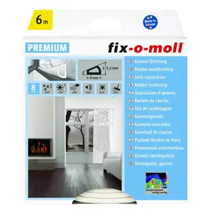 Fixo moll profil coupe-froid adhesive blanc 6m 6x9mm