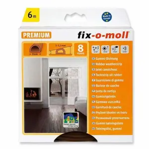 Fixo moll profil coupe-froid adhesive marron 6m 6x9mm