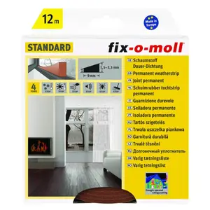 Fixo moll profil coupe-froid adhesive marron 12m 4x9mm