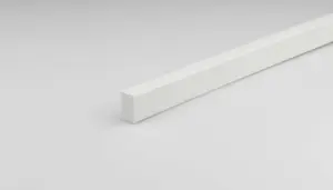 Tube Rectangle Blanc 10 Mm