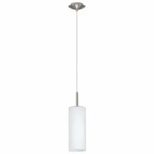 Suspension E27 60W Verre Blanc Diamètre 110Mm Troy3