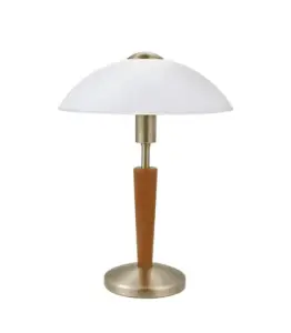 Lampe de table bois marron E14 60W 260mm