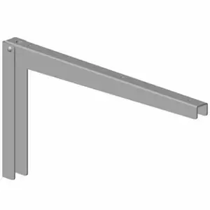 Console pliable 38cm aluminium blanc
