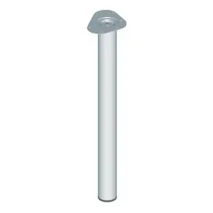 Pied De Meuble Rond Chrome 800Mm