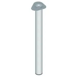 Pied De Meuble Rond Chrome 900Mm