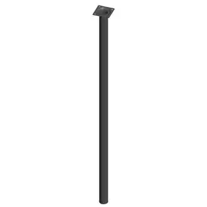 Pied De Meuble Rond Fin 600Mm Noir
