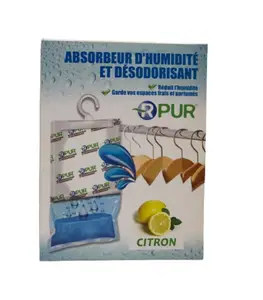 Absorbeur d’humidité et désodorisant pour penderie citron 250 G