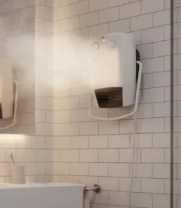 Radiateur Soufflant mural avec porte serviette 1000/2000 W