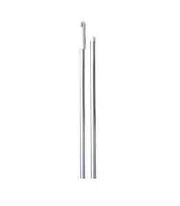 Manche aluminium 1,40 mètre poignée blanche