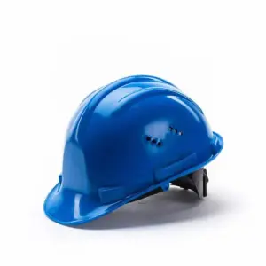 Casque protection bleu