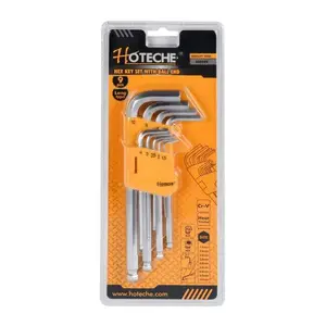 Jeu de 9 cles hexagonals longs