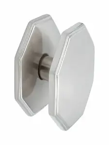 Poignée Fixe De Porte Extérieure 70 Mm Nickelé Mat