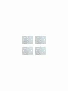 Paumelle Meuble 25X25Mm Acier Zingué 4 Pièces