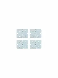 Paumelle Meuble 30X30Mm Acier Zingué 4 Pièces