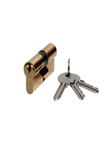 Cylindre De Serrure En Laiton 60 Mm 3 Clés