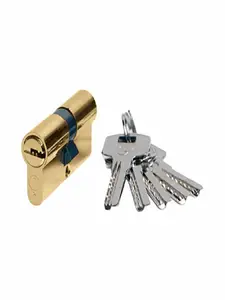 Cylindree De Serrure En Laiton 70 Mm 5 Clés