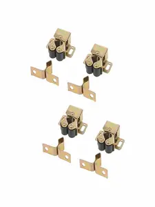 Lot De 4 Loqueteaux De Fermeture Finition Zingué Jaune