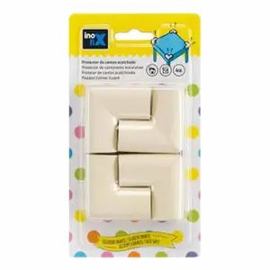 Lot De 4 Protections D'Angle Rembourree Blanc Pour Enfants