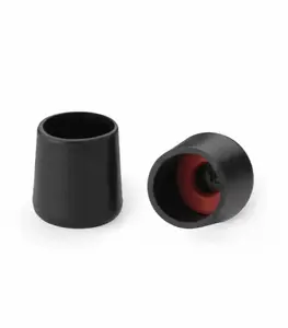 Embout Rond Extérieur 20 Mm Avec Rondelle Noir